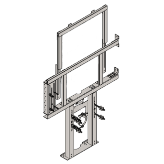 HALTERUNG FÜR ABGEHÄNGTES MONOBLOC-WC UND R / L-FALTBÜGEL UND UNIVERSAL-WC-SPÜLTANK FÜR PLASTERBOARD-WÄNDE